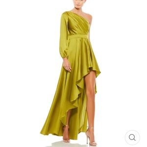 Mac Duggal High Low One Shoulder Flowy Gown